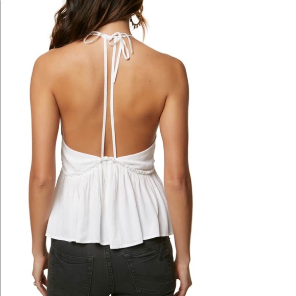 O’Neill Davina Embroidered Halter Neck Tank - Picture 2 of 5